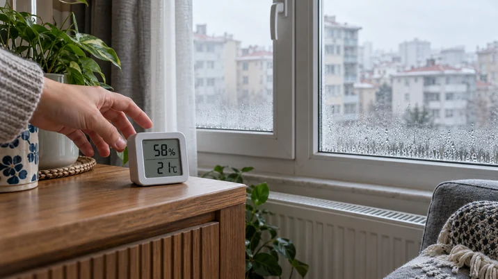 Cam buğulanmasında oda nemi ölçümü